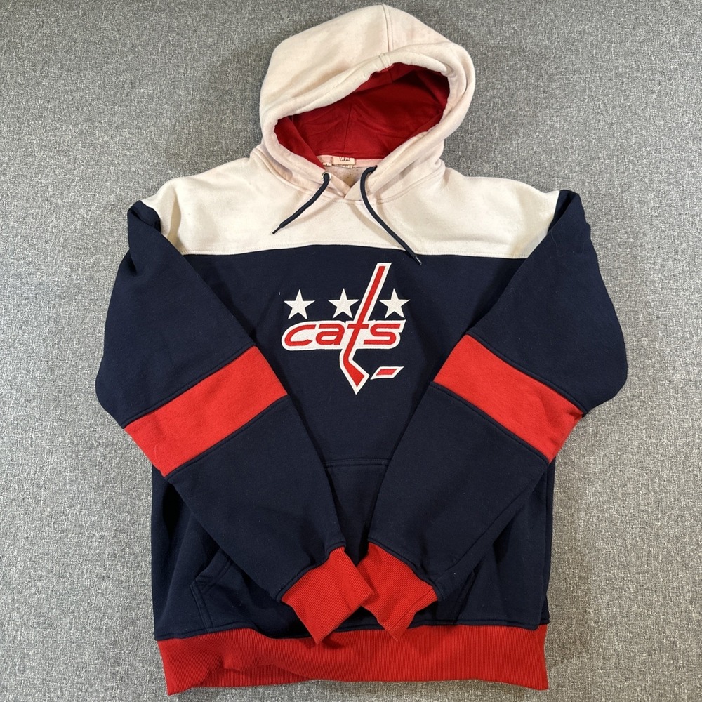 Washington Capitals WM Hoodie Pullover NHL Hockey Colorblock Large